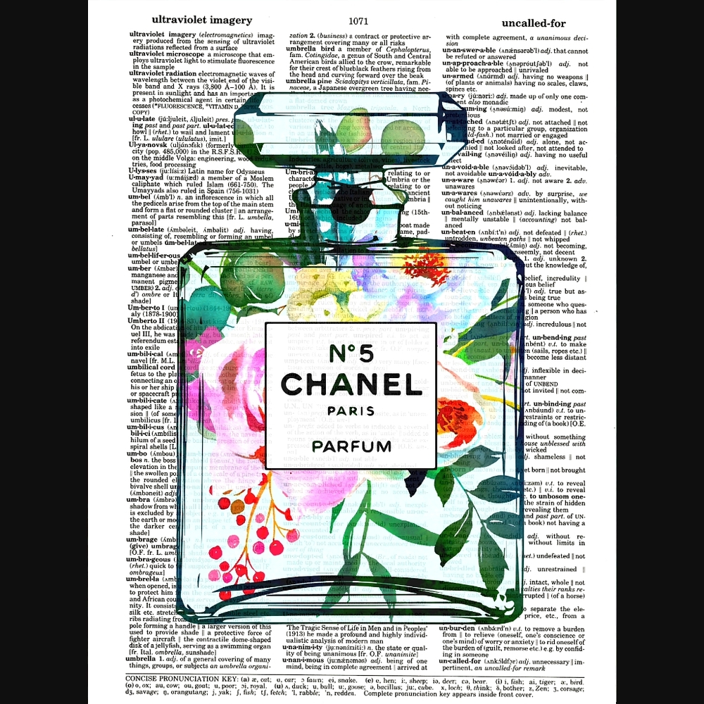 Smellin' Good Fashion Floral Dictionary Art Print - Picture 4 of 4